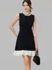 Vestido Negro sin Mangas de Verano Estilo Francés Elegante Femenino Estilo Diosa Lujo Ligero Gama Alta Sofisticado y Elegante
