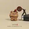 Madera de Durazno Doce Signos del Zodiaco Oveja, Caballo, Cerdo, Mono Llavero Colgante para Coche para Hombres y Mujeres, Amuleto de Llave del Año Zodiacal, Cadena para Teléfono