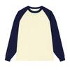 Camiseta de Manga Larga con Cuello Redondo Raglán de Algodón Puro de 260g, Marca de Moda, Bloques de Color, Uniforme de Clase Personalizado, Ropa de Trabajo para Hombres y Mujeres, Top de Otoño con Estampado