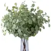 Amazon Transfronterizo Hoja de Dinero Hecho a Mano Tallo Único Decoración de Boda Planta Verde Flor Artificial Decoración del Hogar