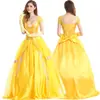 Nuevo disfraz de Halloween, vestido de princesa Bella, disfraz de Bella y la Bestia para adultos, disfraz de nieve