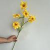 Cordyceps negros, 5 pequeños crisantemos silvestres, para bodas, pasillos, caminos, arreglos florales altos, decoración del hogar, centro comercial, hermosas flores artificiales Chen