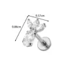Joyería para Piercing Henson G23/F136 de Titanio con Tornillo de Cereza Incrustado de Circonita Stud para Labio Stud para Cartílago Auricular Joyería para Piercing