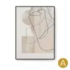 Pintura Decorativa de Linha Abstrata Nórdica Criativa Simples Pintura de Parede de Fundo de Sofá Restaurante Quarto Mural Pintura de Sala Modelo