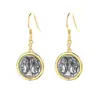 Joyas Artísticas Retro de Moneda Romana Pendientes de Plata Esterlina de Lujo Ligero Pendientes Colgantes de Moneda Antigua de Alto Sentido para Mujer S925
