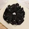Primavera y verano 2025 nuevo hilo de serpentina perla anillo para el pelo de intestino grueso cuerda para el pelo plisada extragrande para mujer accesorios para el pelo de alta gama lote