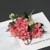 Dalias de coral flores artificiales para decoración del hogar, ramos, escaparates, mobiliario suave de hotel, flores falsas de tela de seda, venta al por mayor desde el fabricante