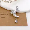 Pingente Anel de Pérola Design de Lua Colar Pingente Feminino Simples Moda Versátil Acessórios de Alto Padrão Não Desbotáveis