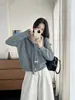 Conjunto de suéter estilo universitario coreano 2026 otoño e invierno nuevo modelo chal desmontable cárdigan de punto con cuello en V conjunto de dos piezas para mujer