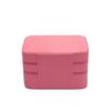 Bolso Cuadrado Pequeño Portátil de Piel Sintética Bolsa de Cosméticos Bolsa de Almacenamiento de Mano de Mediana Capacidad Grande Cosméticos con Estampado de Leopardo Rosa Femenino