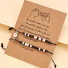 Pulsera de Código Morse de Venta Caliente Transfronteriza Hebilla Magnética Europea y Americana Cuerda de Cuentas Tarjeta Pulsera de Pareja