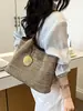 Bolsas Tejidas a Mano para Mujer 2026 Nuevo Verano Paja Tejida Vacaciones Playa Bolso de Hombro Gran Capacidad Bolso Tote para Viajes