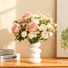 Novo Vaso de Plástico Estilo Cerâmica Imitação Ouyi para Casa Criativo Versátil Enfeites Vaso Estilo Cream Ins