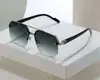 Óculos de Sol Novo Estilo Transfronteiriços para Homens, Adequados para Dirigir, Fazem o Rosto Parecer Mais Magro, Proteção UV, Óculos de Sol Quadrados de Meio Aro de Alta Qualidade