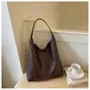 Bolsa Tote Transfronteiriça com Textura Tecida Retrô Nova Moda Casual para Trabalho Mãe-Filho Bolsa de Ombro de Grande Capacidade