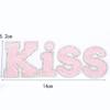 Beijo carta broca quente resina broca patch Roupas jeans bagagem acessórios decorativos Hot Melt Adesivo adesivos de pano decorativo