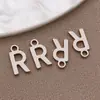 Acero Inoxidable Galvanizado Estilo Europeo y Americano 26 Letras Inglesas Etiqueta Colgante Pulsera Collar DIY Hecho a Mano Accesorios de Joyería