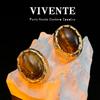 Pendientes Marcadores Ojo de Tigre Maillard Alta Costura Cobre Vintage Chapado en Oro Real Celebridad de Internet Venta Caliente Fábrica de Joyería Estilo Medieval