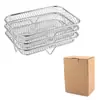 Acessórios para Air Fryer de Aço Inoxidável 304, Grade de Malha Multicamada Espessada, Rack de Armazenamento Destacável, Cesta de Fritura de Aço Inoxidável Transfronteiriça
