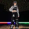 Disfraces de Baile Jazz para Niñas Hip-Hop Niñas Trajes de Baile de Vientre con Lentejuelas Modernos para Grupos de Chicas Disfraces de Pasarela Urbana