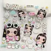 Máquina de burbujas moderna y elegante, pegatinas de dibujos animados de gelatina Yuyu, juego de conejo DIY para teléfonos móviles, tabletas y agendas