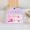 Parches Autoadhesivos para Uñas de Niños de Dibujos Animados Lindos, Uñas Postizas, Parches para Uñas Usables, Parches para Uñas Terminados con Accesorios, Parches para Uñas DIY