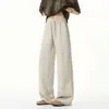 Pantalones Casuales Rectos Ligeros Transpirables Estilo Retro Americano Lino Sintético Calidad Tiktok Nuevos de Verano para Hombre Pantalones Largos de Gama Alta