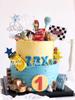 Decoración de Pastel de Cumpleaños de Carreras para el Día del Niño Dibujos Animados Historia Coche de Plástico Repostería Mesa de Postres