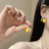 Exquisito Collar de Limón Microincrustado de Circonita, Cadena para Clavícula de Niña, Diseño de Nicho, Pendientes Exquisitos, Tendencia de Pendientes de Lujo Ligero de Verano