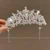 Faixa de Cabeça com Coroa para Meninas Tiara de Cabelo com Strass de Princesa para Crianças Presente de Aniversário para Menina Faixa de Cabeça para Bebê Acessório de Cabelo com Coroa Presilha de Cabelo