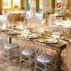 Cadeira de Cristal Transparente de Malha Processada e Personalizada, Cadeira para Banquete de Casamento de Hotel, Cadeira de Bambu Acrílico, Cadeira de Jantar Popular