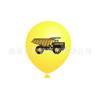 Tema Veículo de Engenharia Balão de Látex de 12 Polegadas Escavadeira Capacete de Segurança Balão Estampado Suprimentos para Decoração de Festa de Aniversário