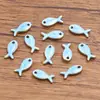 10 Colgantes de Acero Inoxidable Multicolor Dorado de Doble Cara con Goteo de Aceite para Peces, Cangrejos, Delfines, Corales, Caballitos de Mar DIY para Viajes de Commuting a la Moda