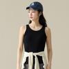 Chaleco de Cuello Cuadrado para Mujer, Ropa Exterior de Costilla de Modal para Verano, Chaleco Pequeño Estilo Americano, Chaleco Base de Costilla sin Mangas para Mujer, Verano