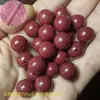 Mineral crudo alto contenido cinabrio cuenta redonda arena dorada púrpura arena imperial accesorio de cuenta única DIY joyería cuenta redonda de arena púrpura cuenta suelta lote