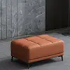 Sofá de cuero nórdico resistente a los arañazos, taburete, reposapiés, sala de estar, simple para el hogar, entrada, banco para cambiar zapatos, banco largo, taburete para pie de cama, cuero