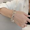 2026 Pulseira com Cadeado de Urso em Prata Esterlina Estilo Ins para Mulheres Design de Nicho Joia de Mão Elegante Fashionável para o Dia a Dia e para Usar em Camadas