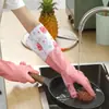 Guantes de Limpieza para el Hogar para Otoño e Invierno Cocina y Baño Lavar Platos y Ropa Guantes Extendidos a Prueba de Aceite y Antideslizantes