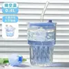 Vaso con pajita para mujer, vaso de cristal de alta estética, taza de café resistente a altas temperaturas, vaso apilable para bebidas y jugos al por mayor