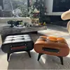 Banqueta para Cambiar Zapatos en la Entrada de Casa con Cojín Suave, Reposapiés de Moda, Mesa de Centro de Lujo Ligero, Taburete Bajo, Sofá, Asiento Suave Sencillo para la Entrada de la Sala de Estar