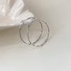 Brincos de Círculo Estilo Minimalista Cool, Argolas Exageradas Europeias e Americanas para Mulheres, Brincos de Pino Argola Grande da Nova Moda Tendência