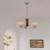 Lámpara de araña de sala de estar de mediados de la antigüedad, estilo francés retro de madera maciza, nueva lámpara de pasillo, creativa, simple, de diseño en estilo crema, lámpara principal