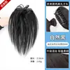 Rabo de Cavalo Sintético Feminino com Presilha de Garra de Aparência Natural, Rabo de Cavalo Alto Meio Preso em Cascata, Acessório de Cabelo com Laço Estampado de Leopardo, Rabo de Cavalo Sintético Trançado