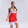 Pijama Feminino Novo Primavera/Verão 2026 Exportação Renda Guipir Viscose Cor Sólida Camisola Vestido de Noite Atacado Transfronteiriço