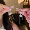 Pendientes inspirados en el ballet - delicados pendientes de lazo de perla, un toque de lujo y elegancia, perfectos para mujeres