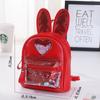 Nova Mochila Infantil com Lantejoulas, Mini Mochila Escolar de Coelho Fofo, Bolsa Casual para Passeio, Mochila Pequena de Menina Fofa, Bolsa de Acessórios