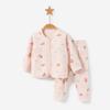 Roupa interior térmica do bebé Primavera Outono e Inverno Base para menino e bebé Cardigan de algodão Fato dividido para meninas Roupa e calça de outono para criança