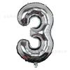 Globo de película de aluminio digital de 32 pulgadas con degradado digital dorado, plateado, rojo y negro, para decoración de cumpleaños, bodas y fiestas.