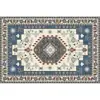 Alfombra de sala de estar vintage, alfombra de mesita de noche de estilo étnico para dormitorio, tapete persa para mesa de café de casa de huéspedes, alfombra de suelo de sofá de lujo ligero americano