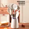 Espátula de Silicona para Comercio Exterior, Espátula Especial Antiadherente para Cocinar, Cuchara para Sopa Resistente a Altas Temperaturas de Grado Alimenticio para el Hogar, Juego de Utensilios de Cocina